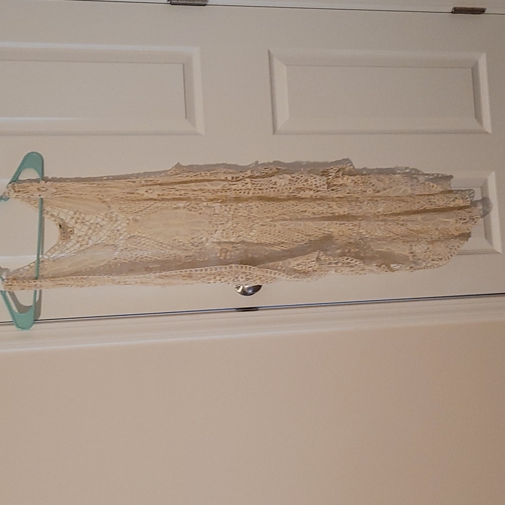 Beach cover lace shawl